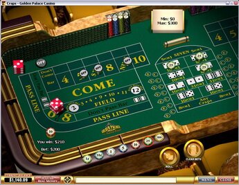 Craps at Golden Palace Casino